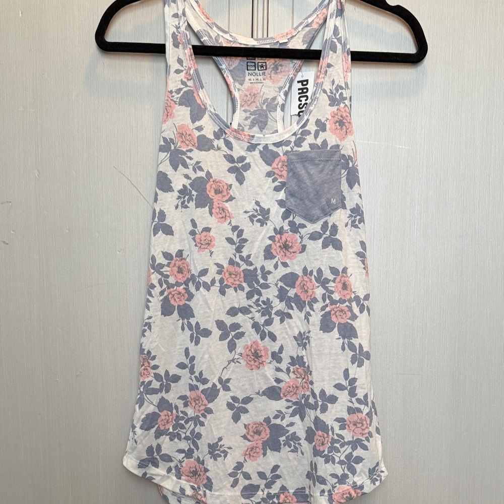 Nollie Floral Tank Top with Pocket